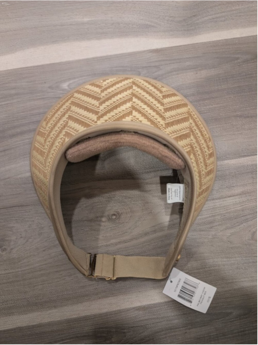 Eric Javits | Palmoway UPF 50+ Woven Visor In Peanut Mix - Picture 4 of 13